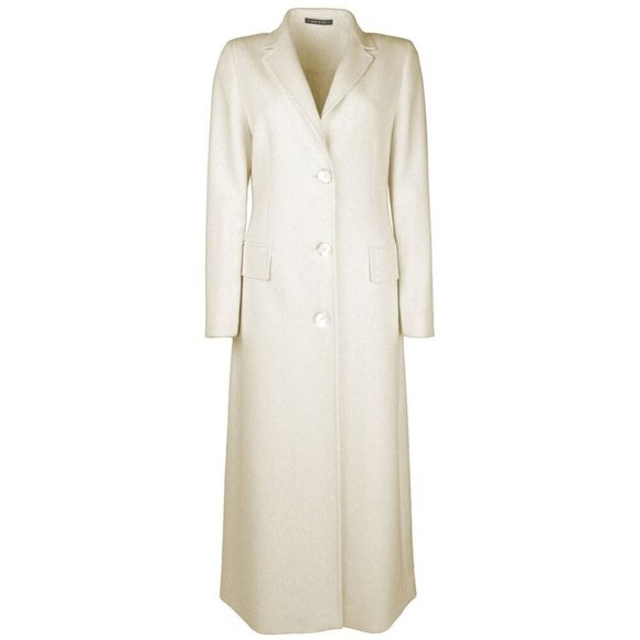 Made in Italy Jackets & Blazers - Made in Italy White Wool Vergine Jackets & Coat/IT44|L/White
